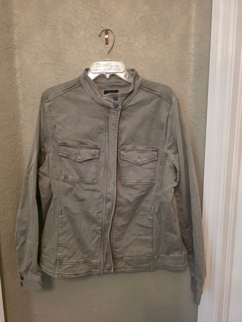 Liverpool Green Utility Jacket Ladies Size XL Cotton blend - EUC